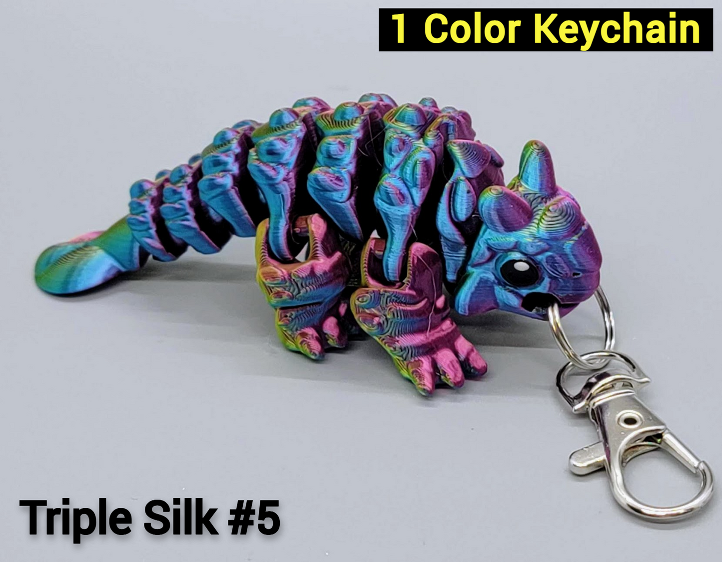 Custom 3D Printed Ankylosaur Dinosaur Toy or Keychain – Articulated Fidget Sensory Gift