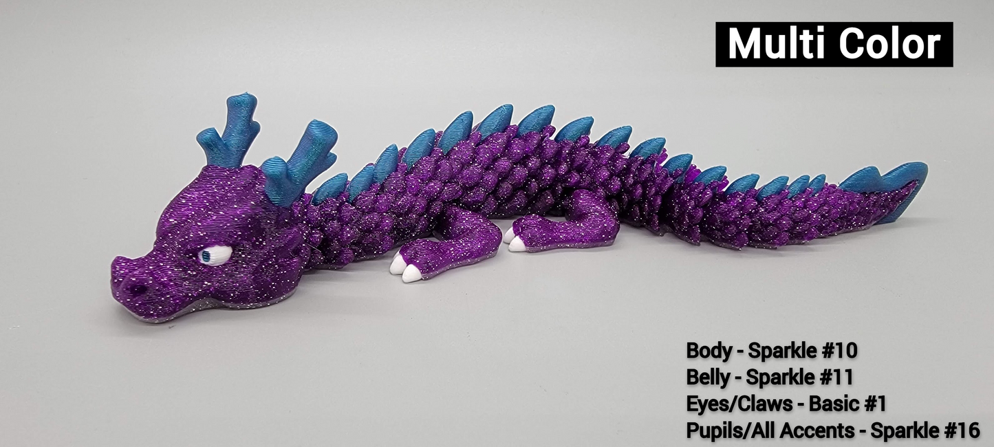 3D Printed Young Chinese Dragon – Customizable Articulated Dragon for Collectors