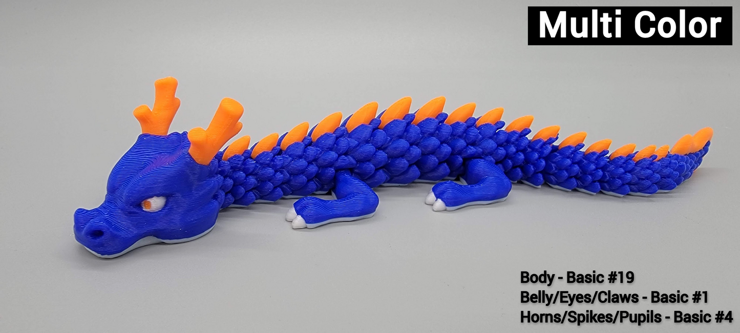 3D Printed Young Chinese Dragon – Customizable Articulated Dragon for Collectors