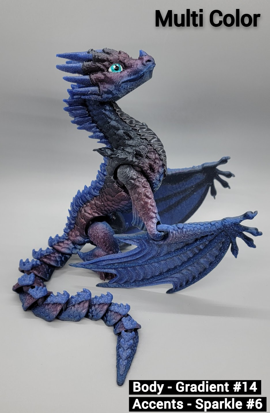 Custom Articulated Fyros Wyvern Dragon & Baby - Sensory Toy - Mythical Fidget - Collectible Fantasy Figure - DnD Player Gift