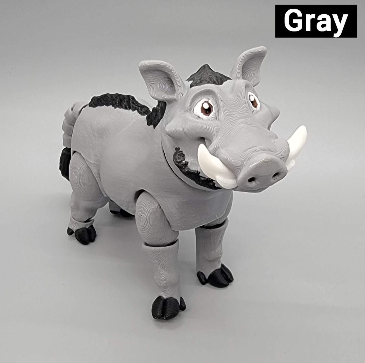 3D Printed Articulated Warthog Toy – Posable Figure for Kids and Collectors