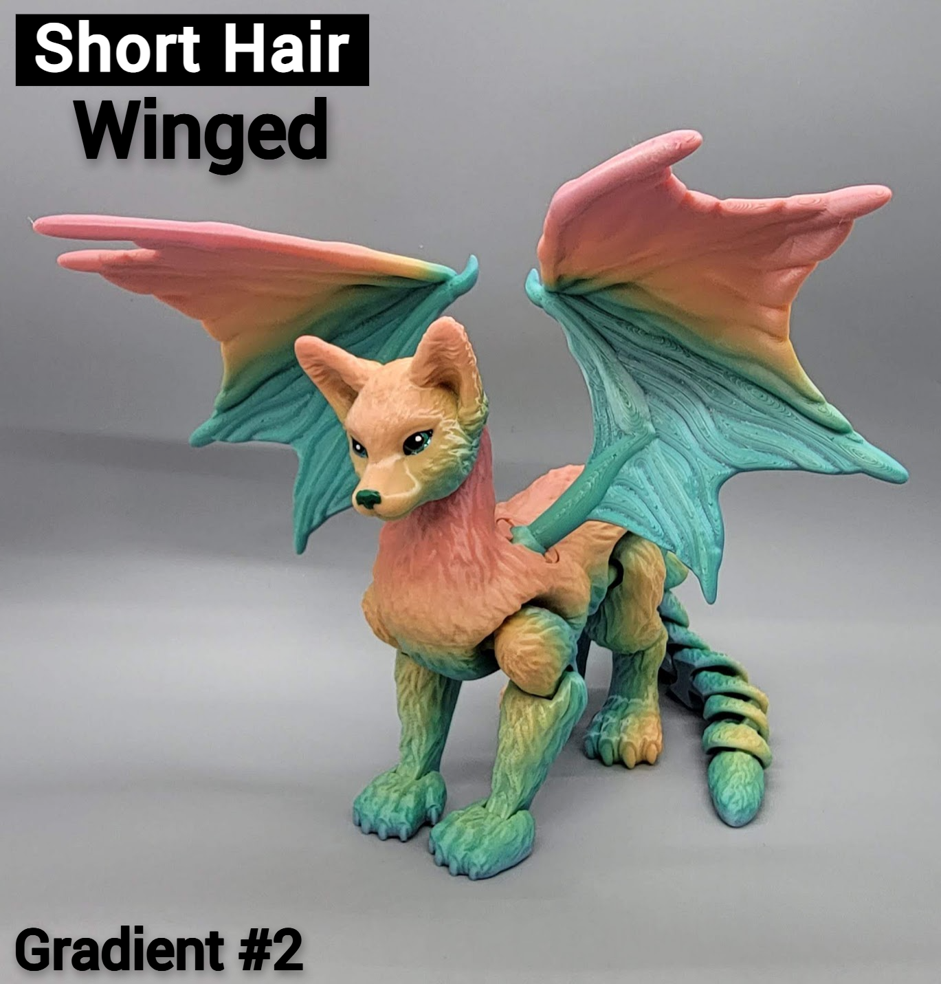 Cat Dragon Articulated Toy | 3D Printed | Furry | Custom | Fidget | You choose the color
