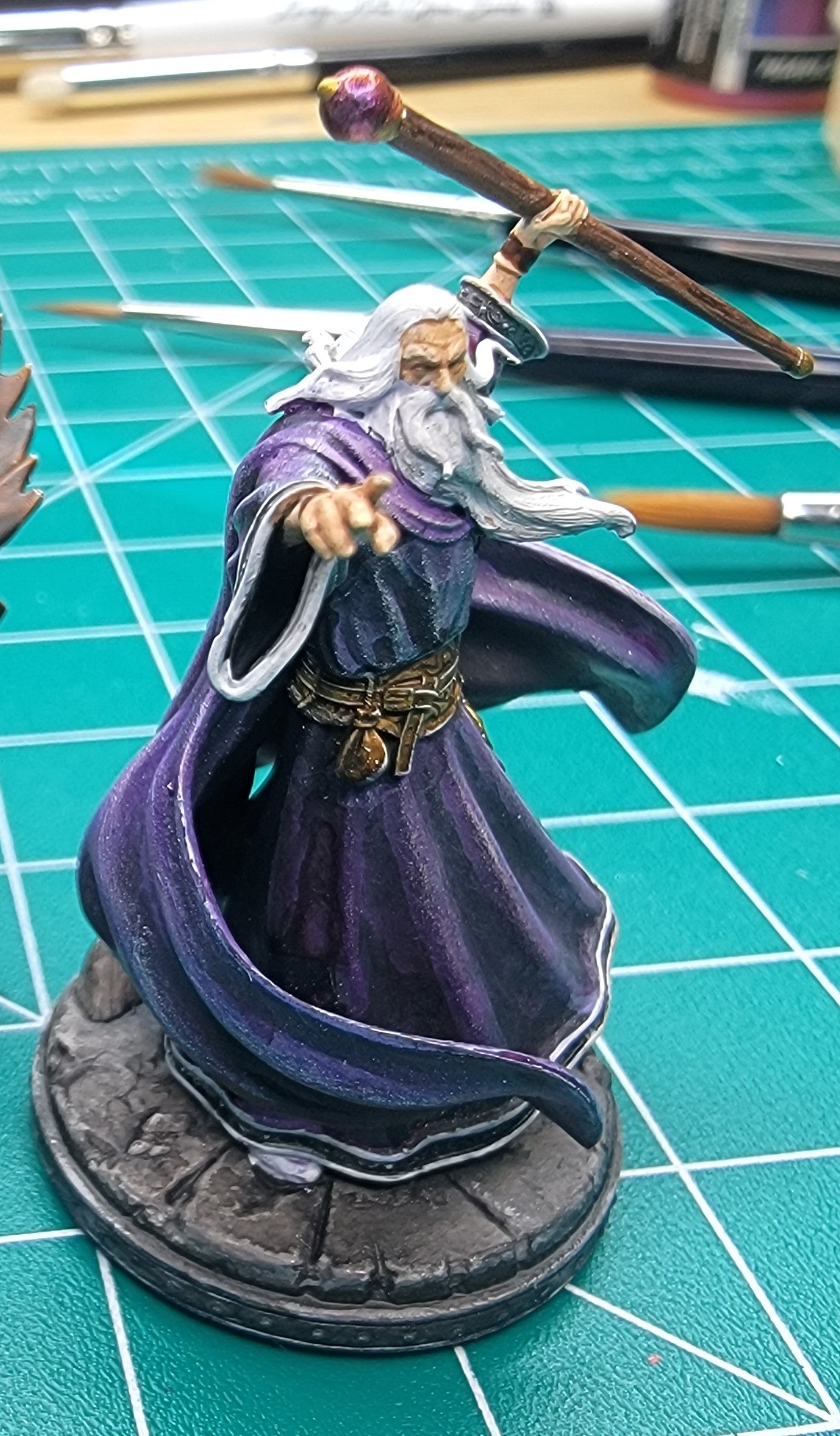 White Wizard Archbauld - Powerful Sorcerer Miniature for TTRPGs
