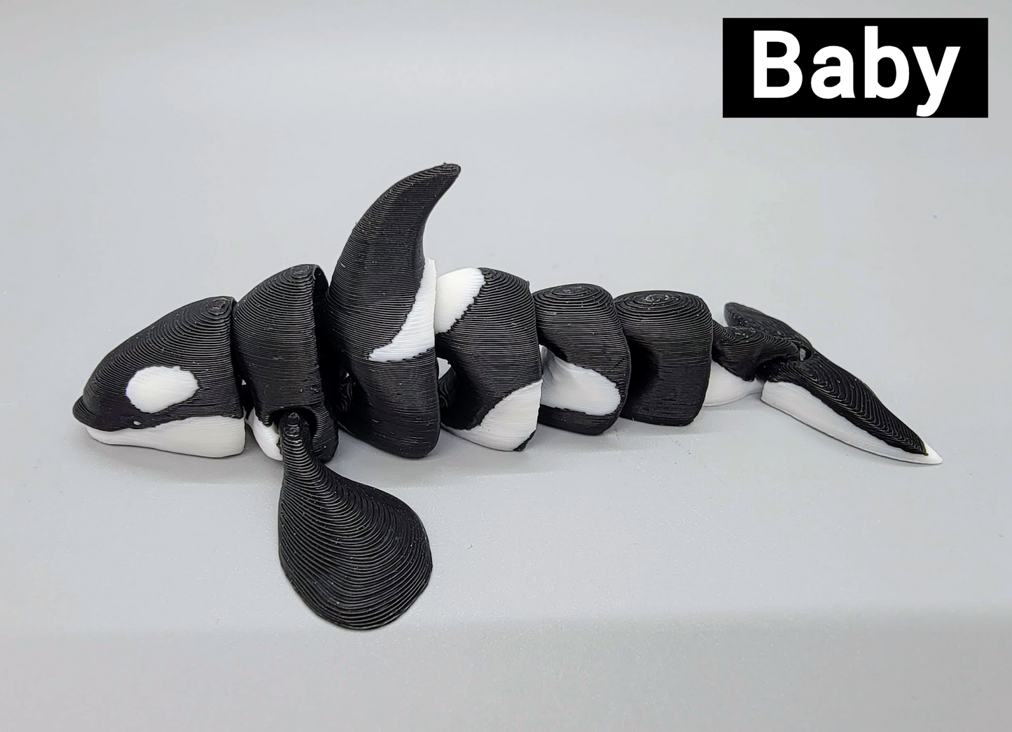 Flexi Orca Toy or Keychain | Sensory | Fidget | Killer Whale | 3 Sizes