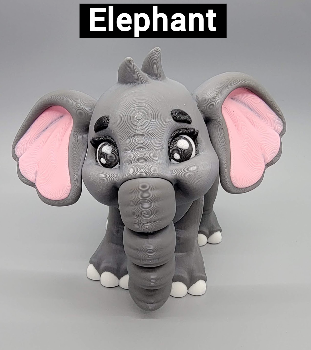 3D Printed Articulated Baby Elephant Toy – Sensory Fidget & Cute Gift