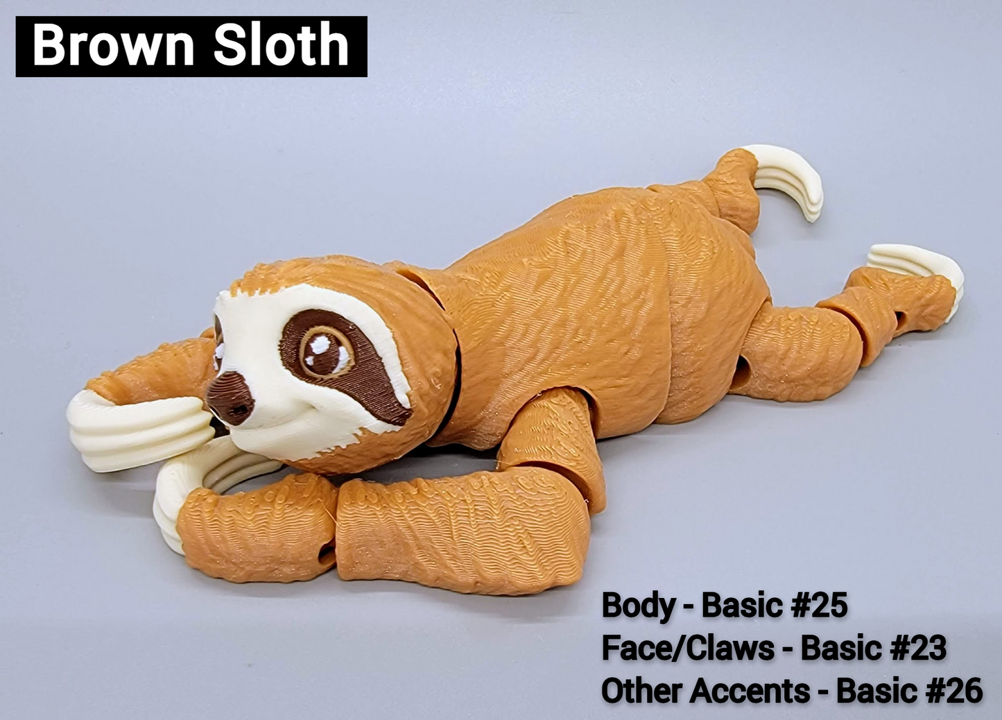 Articulated Sloth & Tree | Posable | Custom Colors Available
