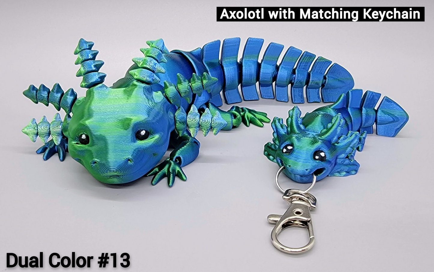 Happy Axolotl Fidget Toy – Articulated with Optional Keychain
