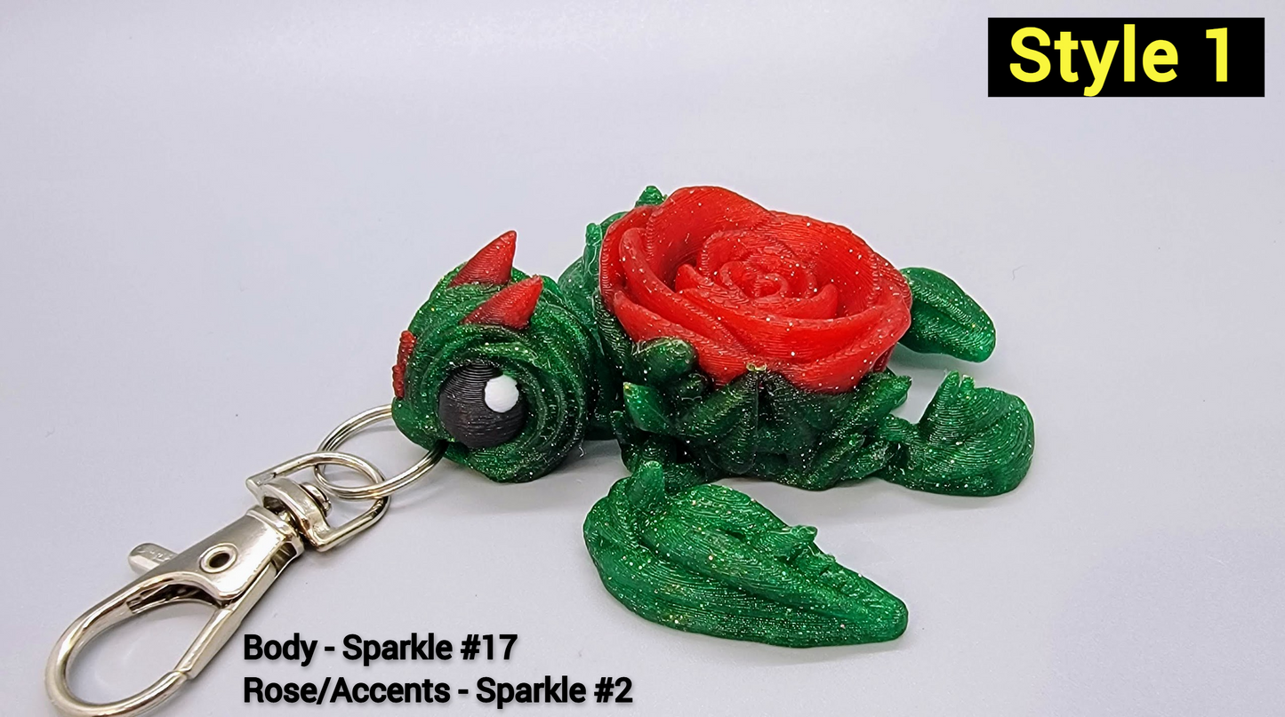Articulated Rose Turtle & Rose Frog | Toy or Keychain