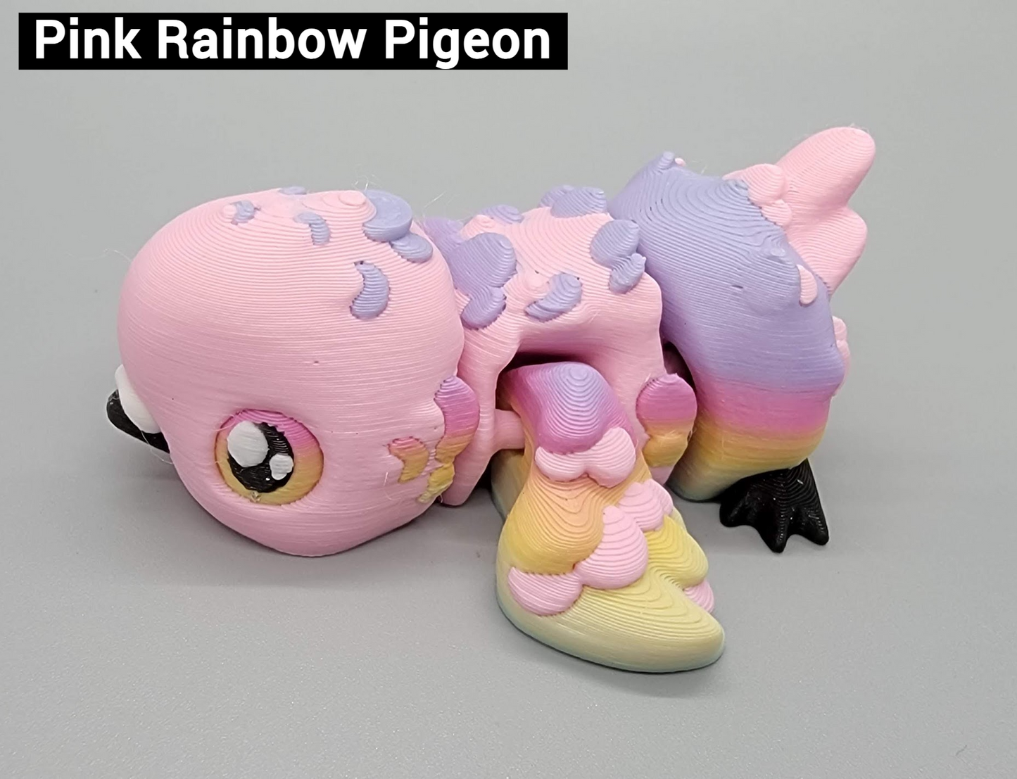 Floppy Pigeon Fidget Toy with optional Play Set