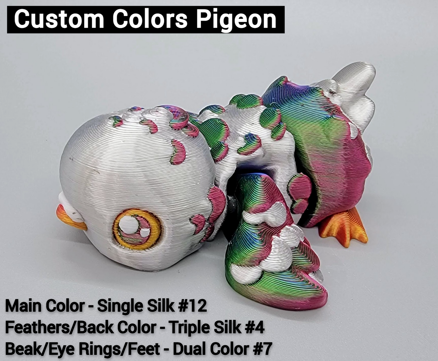 Floppy Pigeon Fidget Toy with optional Play Set