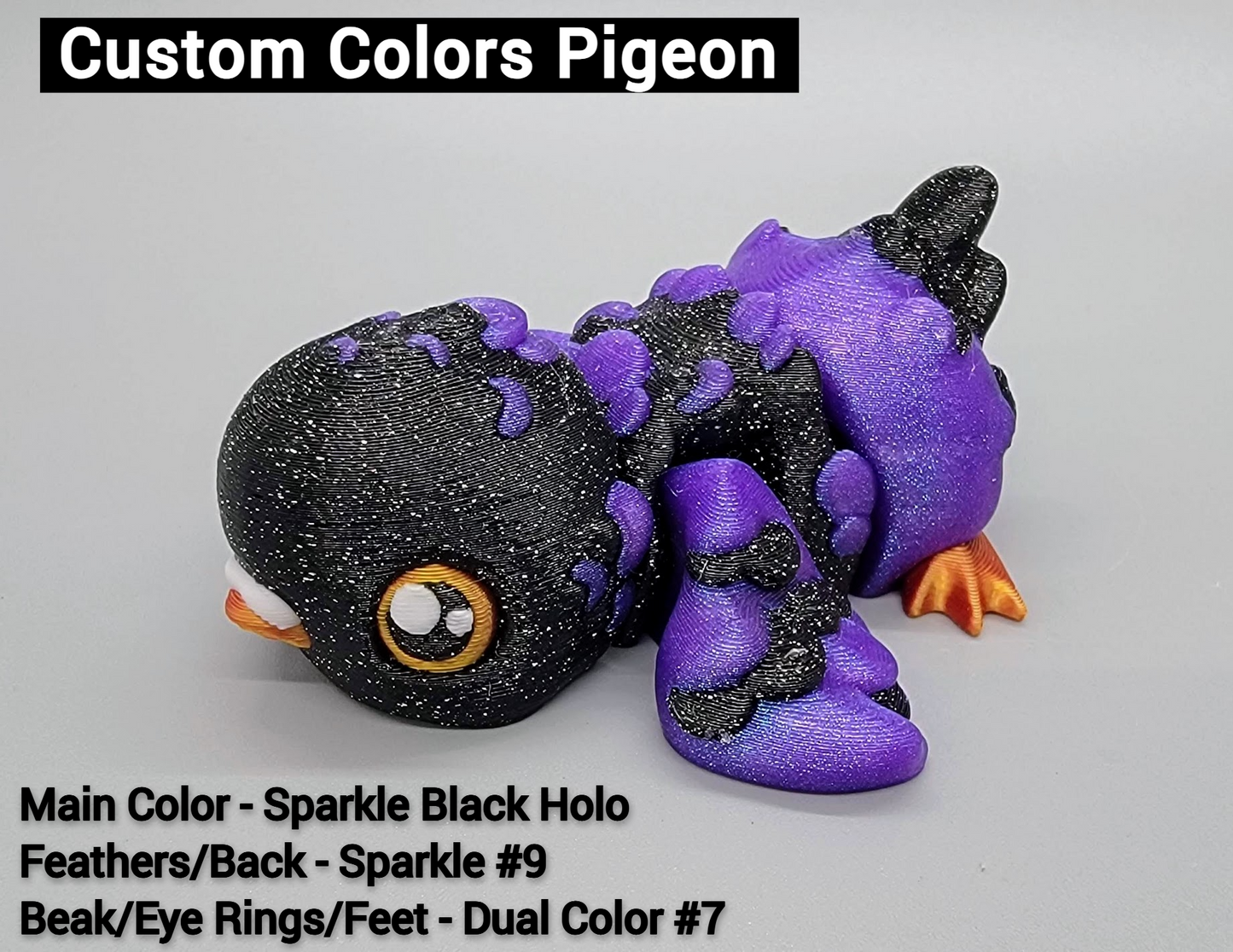 Floppy Pigeon Fidget Toy with optional Play Set