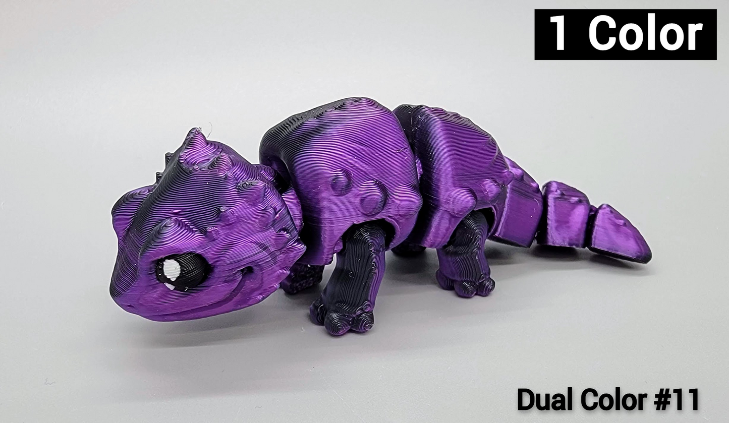 3D Printed Articulated Bearded Dragon – Custom Toy or Keychain for Reptile Lovers
