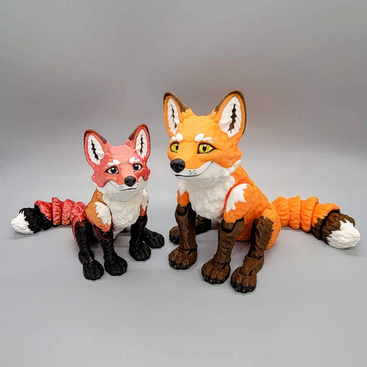 Articulated Fox Toy | 3D Printed, Custom Colors & Eye Styles