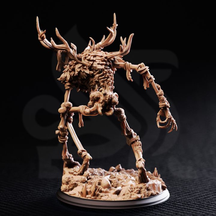 Beinvættr Bone Wendigo resin boss monster miniature on scenic base