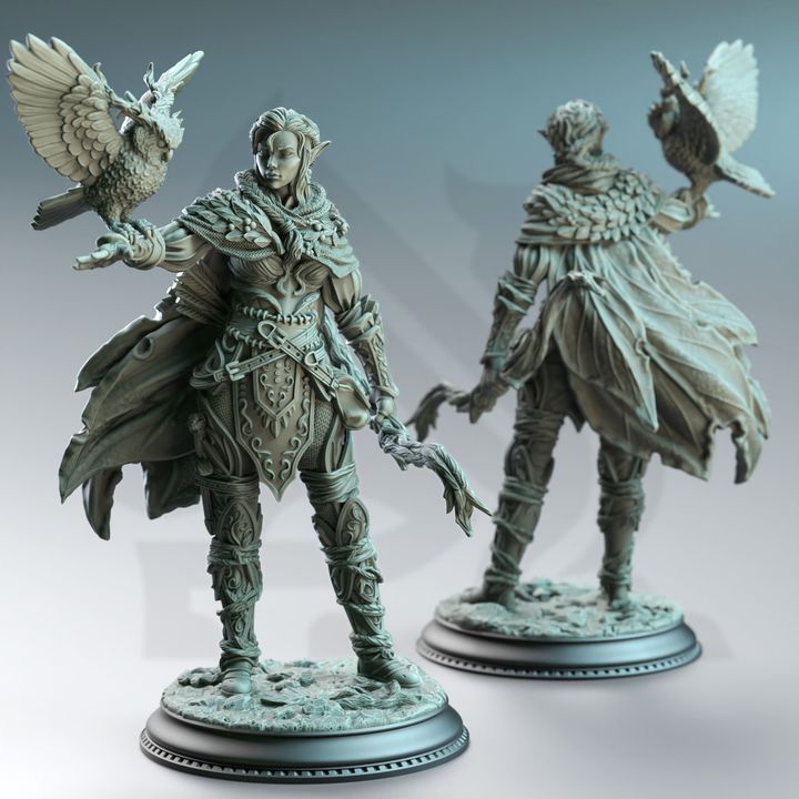 Jesmira the Jaded Elf Feywalker | 32mm & 75mm Resin Miniature | DM Stash