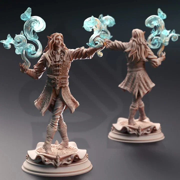 3D printed enchanting sorcerer for D&D or Pathfinder