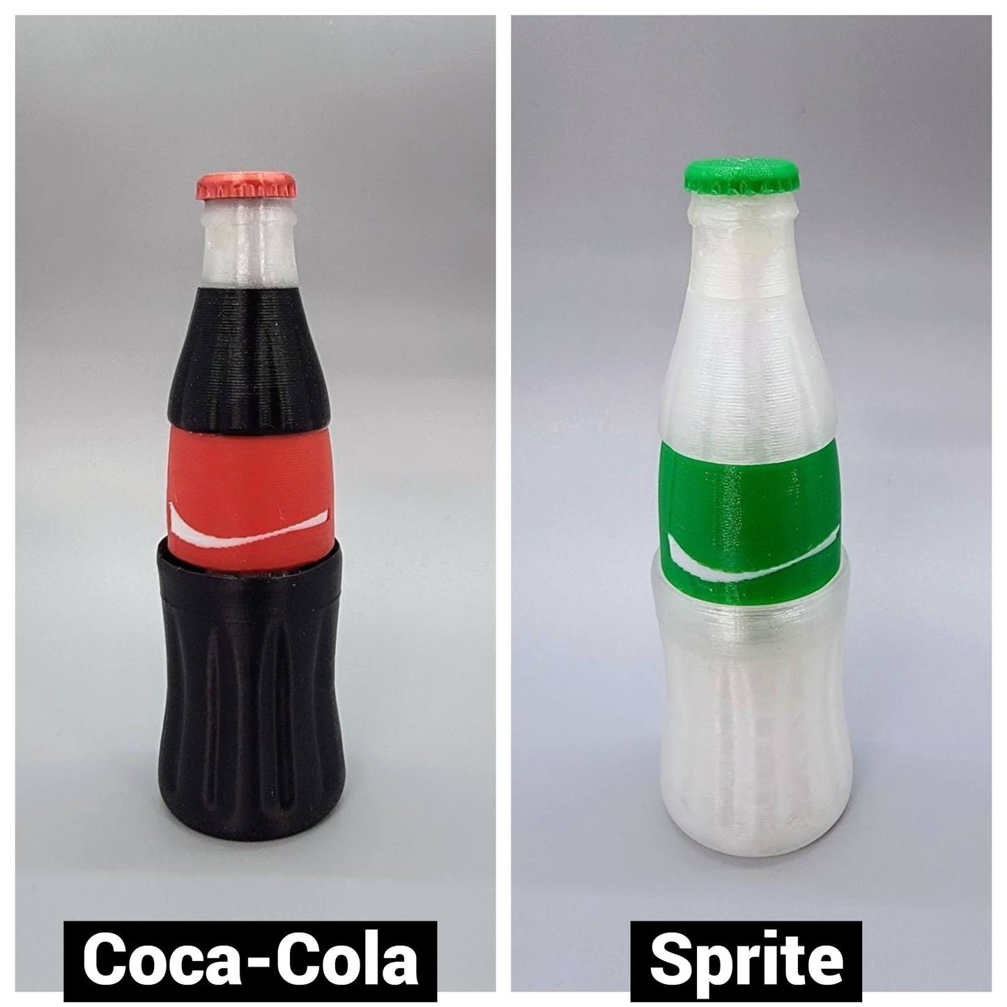 Soda Bottle & Cap Keychain Clickers