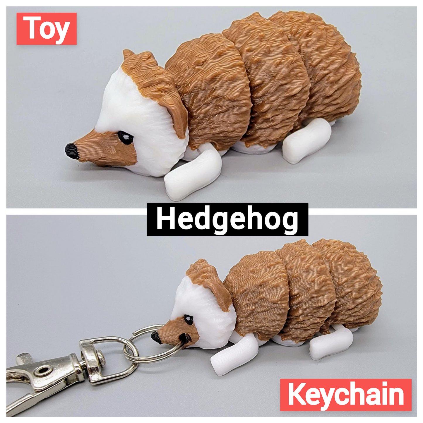 Mini Animal Toy or Keychain Set 3 | Sensory | Fidget | Squirrel | Hamster | Guinea Pig | Hedgehog