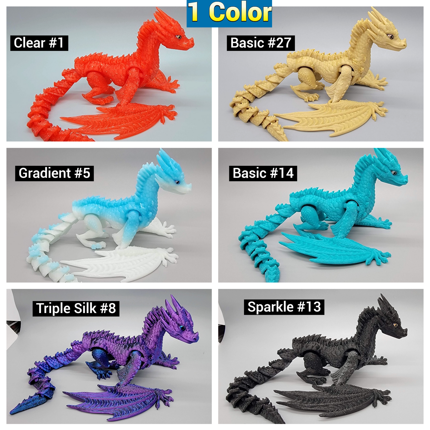 Custom Articulated Fyros Wyvern Dragon & Baby - Sensory Toy - Mythical Fidget - Collectible Fantasy Figure - DnD Player Gift