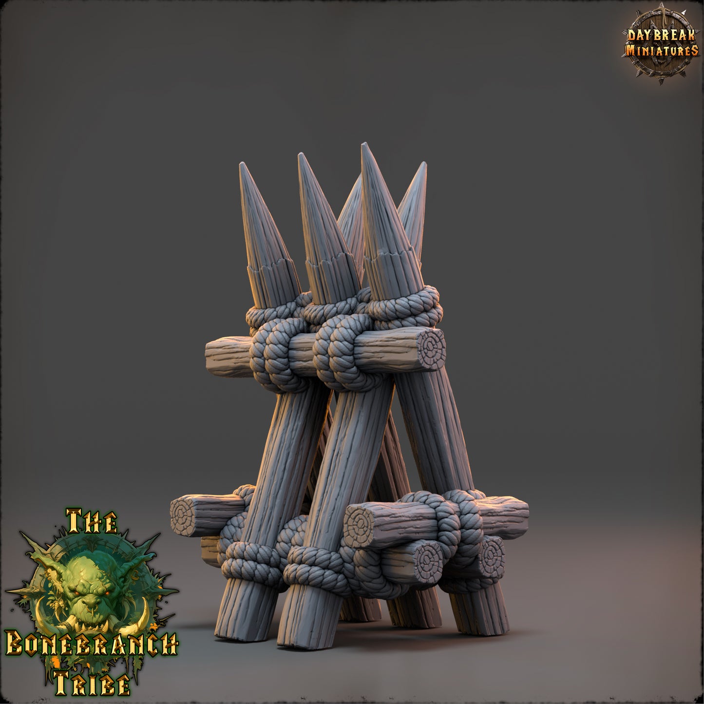 Empalizada de la Rama Huesa – La Tribu de la Rama Huesa (32 mm y 54 mm) para escenografía de TTRPG y Wargaming