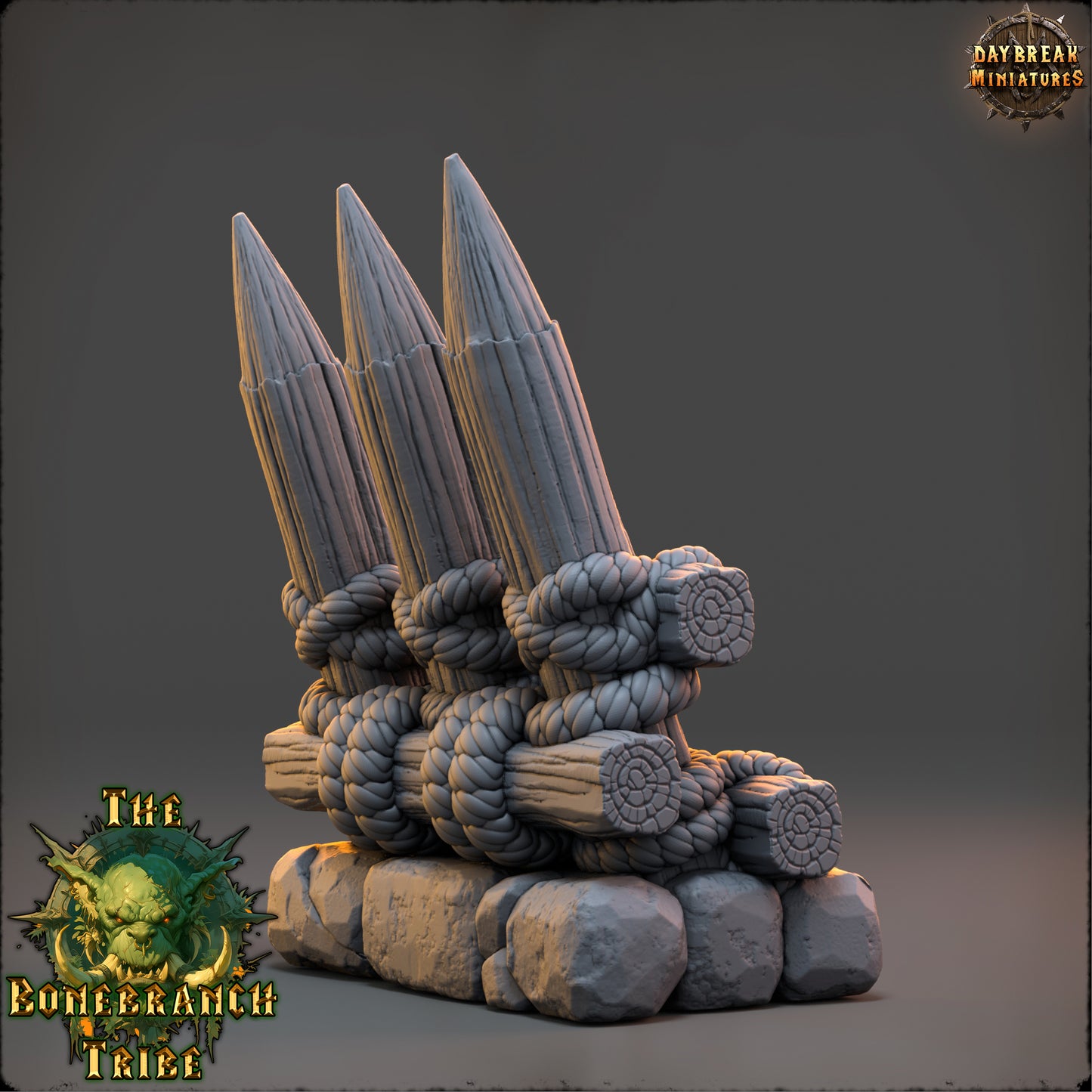 Empalizada de la Rama Huesa – La Tribu de la Rama Huesa (32 mm y 54 mm) para escenografía de TTRPG y Wargaming