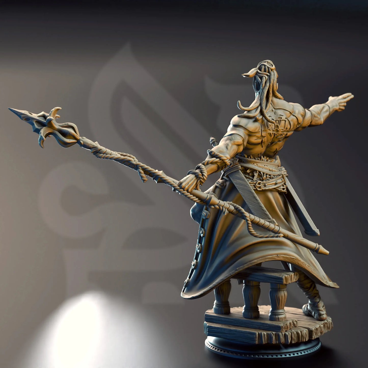 Arakun of the Wastes colossal first mate pirate miniature for D&D Pathfinder wargames