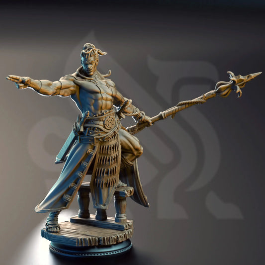 Arakun of the Wastes colossal first mate pirate miniature for D&D Pathfinder wargames