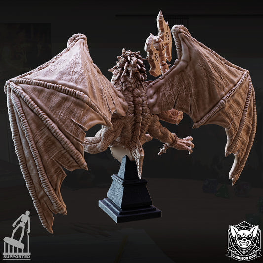 Klurichir Demon Lord Bust 3D printed resin statue for collectors and painters by D&K Custom Prints.