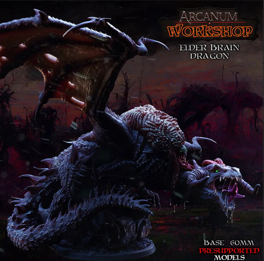 Elder Brain Dragon resin miniature – epic boss monster for TTRPG and fantasy display.