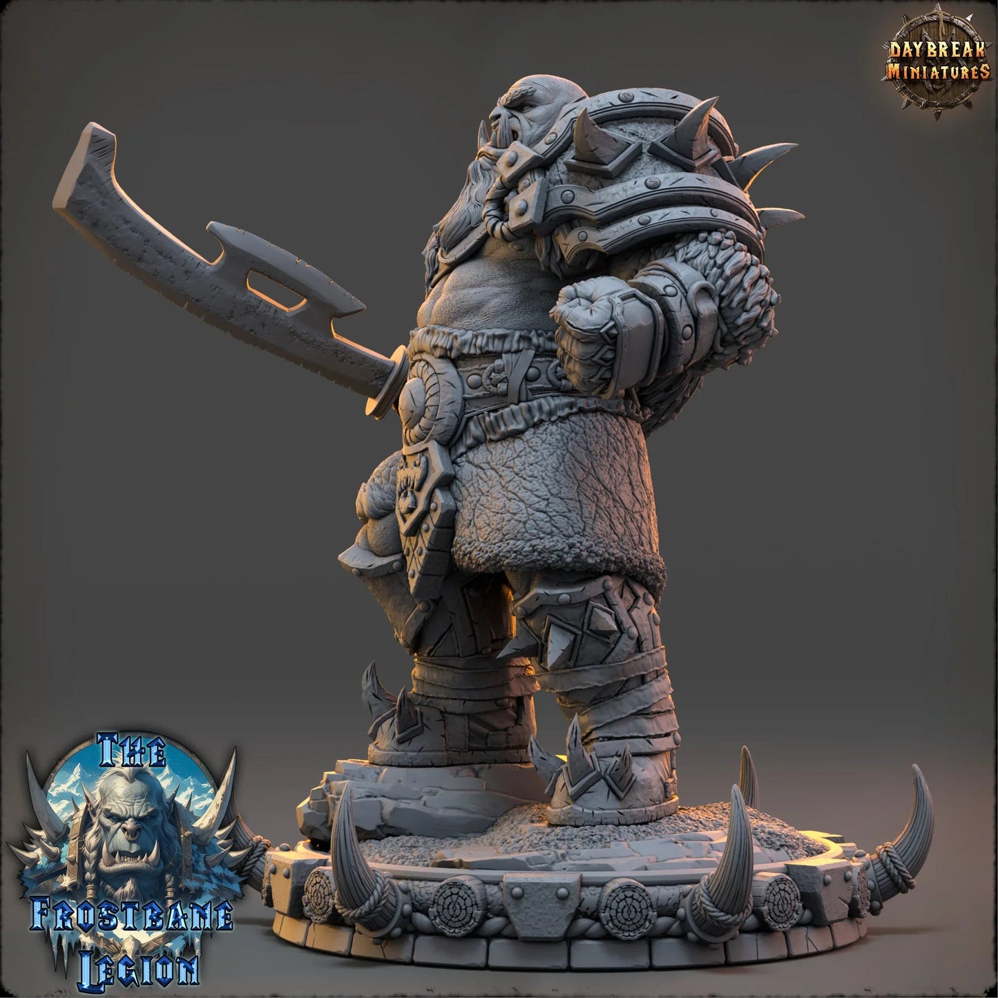 Guldrek el Devastador – Señor de la guerra orco | Miniatura TTRPG de 32 mm y 75 mm