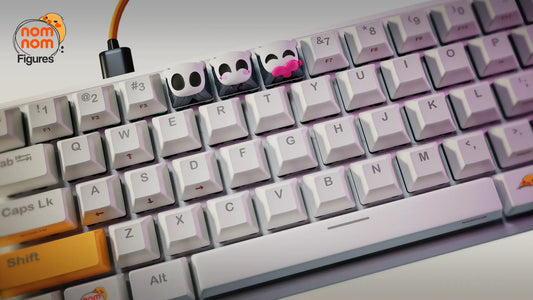 hollow knight artisan keycaps on full keyboard view
