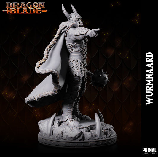 Highlord Boss Wurmnaard 3D printed resin miniature – Dragonblade Masters of Dungeons Quest – 32mm and 75mm scale TTRPG boss figure