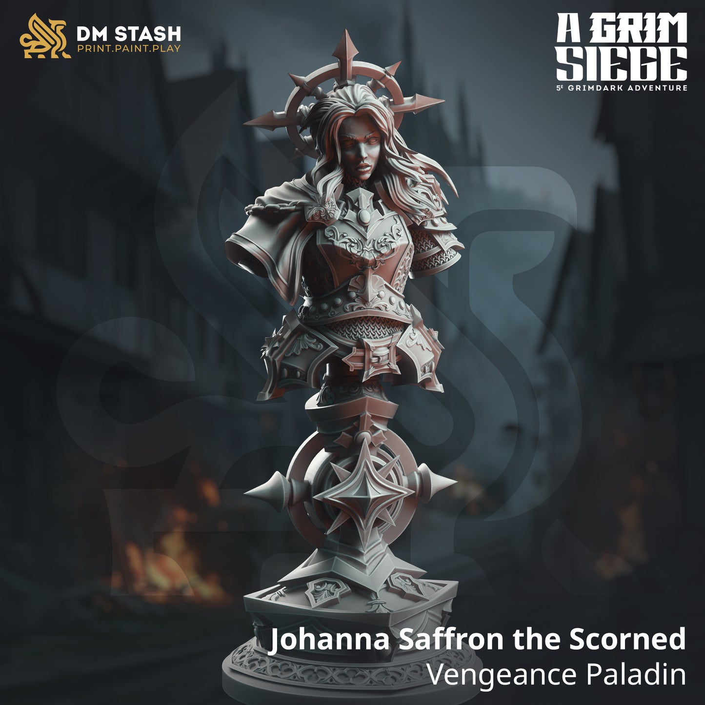 Johanna Saffron la Despreciada - Paladín de la Venganza | 32 mm | 75 mm | Busto