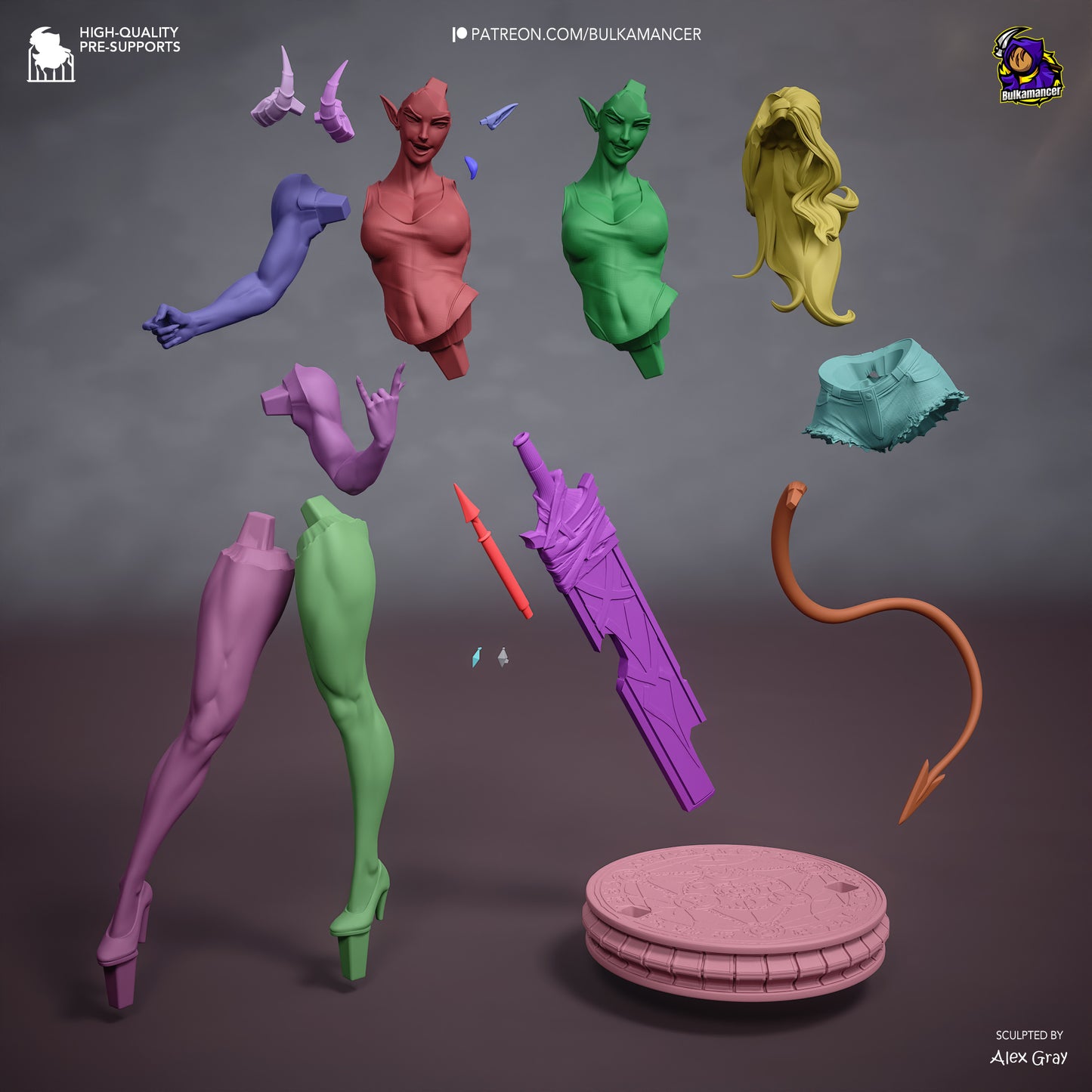 Malevola by Bulkamancer resin kit parts and assembly guide - D&K Custom Prints