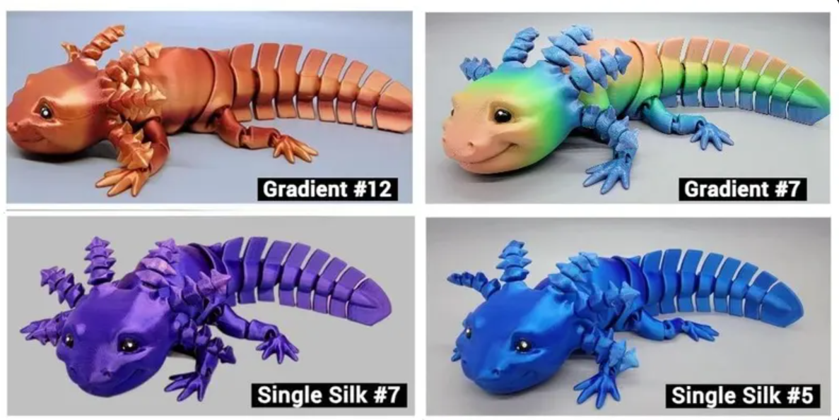 Happy Axolotl Fidget Toy – Articulated with Optional Keychain