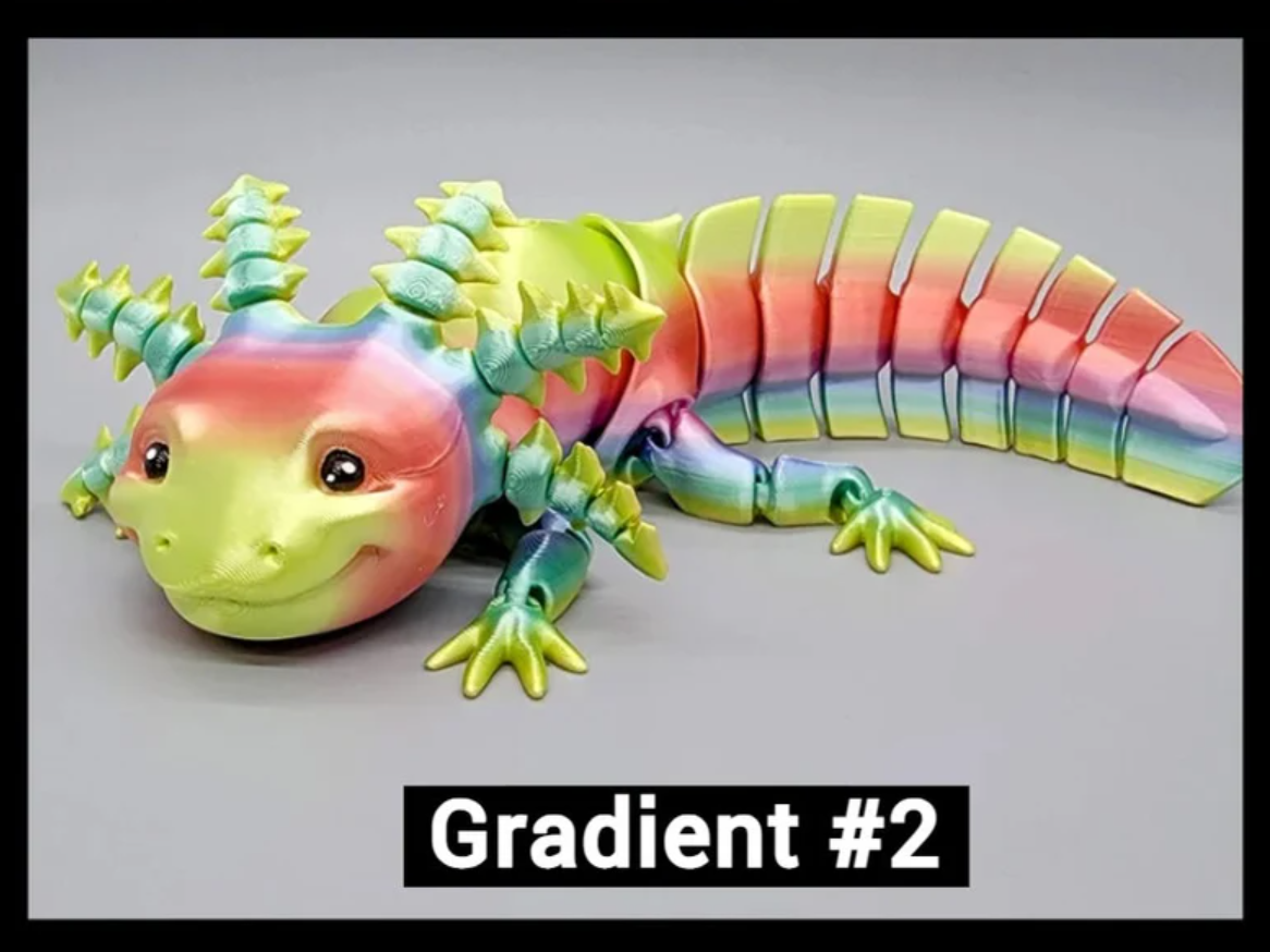 Happy Axolotl Fidget Toy – Articulated with Optional Keychain