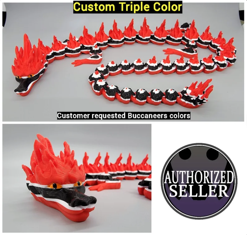 Articulated Dragonfruit Dragon, sensory, custom, repltile, mythical