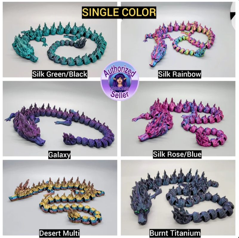 Articulated Dragonfruit Dragon, sensory, custom, repltile, mythical