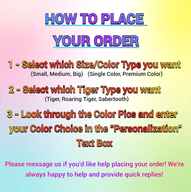 Custom Colors Tiger Toy, Figure, Fidget, 3D printed, (made to order), poseable, sensory, flexi