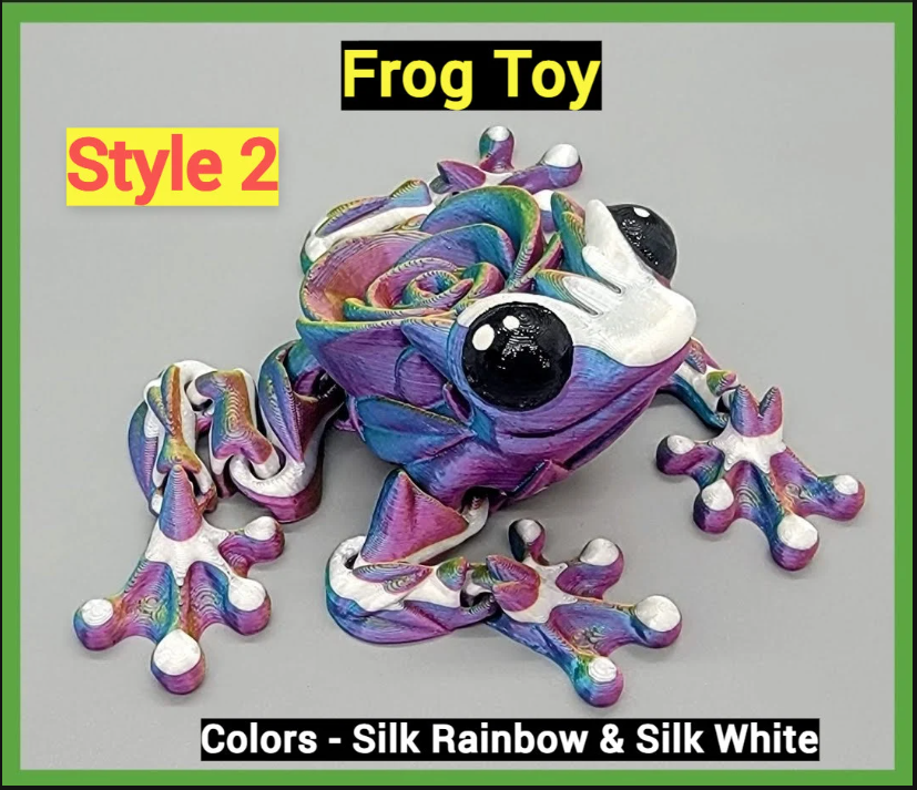 Articulated Rose Turtle & Rose Frog | Toy or Keychain