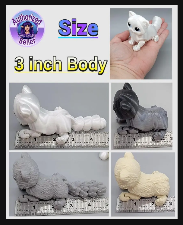 3D Printed Munchkin Cat Toy | Optional Cat Bed & House