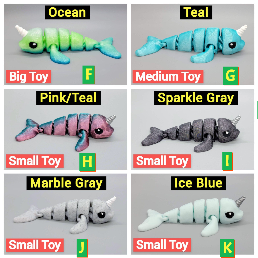Ready to Ship Baby Narwhal Toy