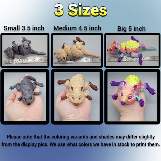 Juguete articulado Quokka, Wallaby, Fidget, colorido, flexible, sensorial, personalizado