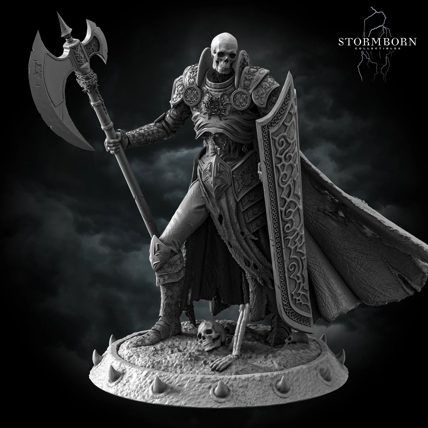 Skeleton Commander 75mm Undead Resin Miniature