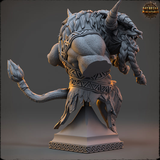 Socrates Blun Minotaur Chieftain resin bust by D&K Custom Prints