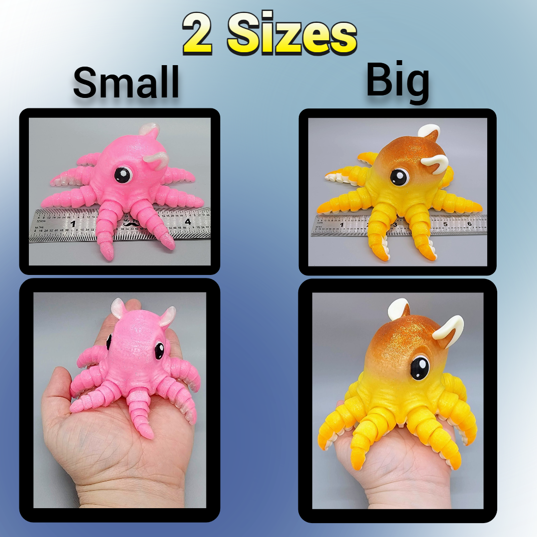 Flapjack Octopus Toy – Fun & Poseable Stress Reliever for All Ages | Sensory | Flexi | Custom Colors