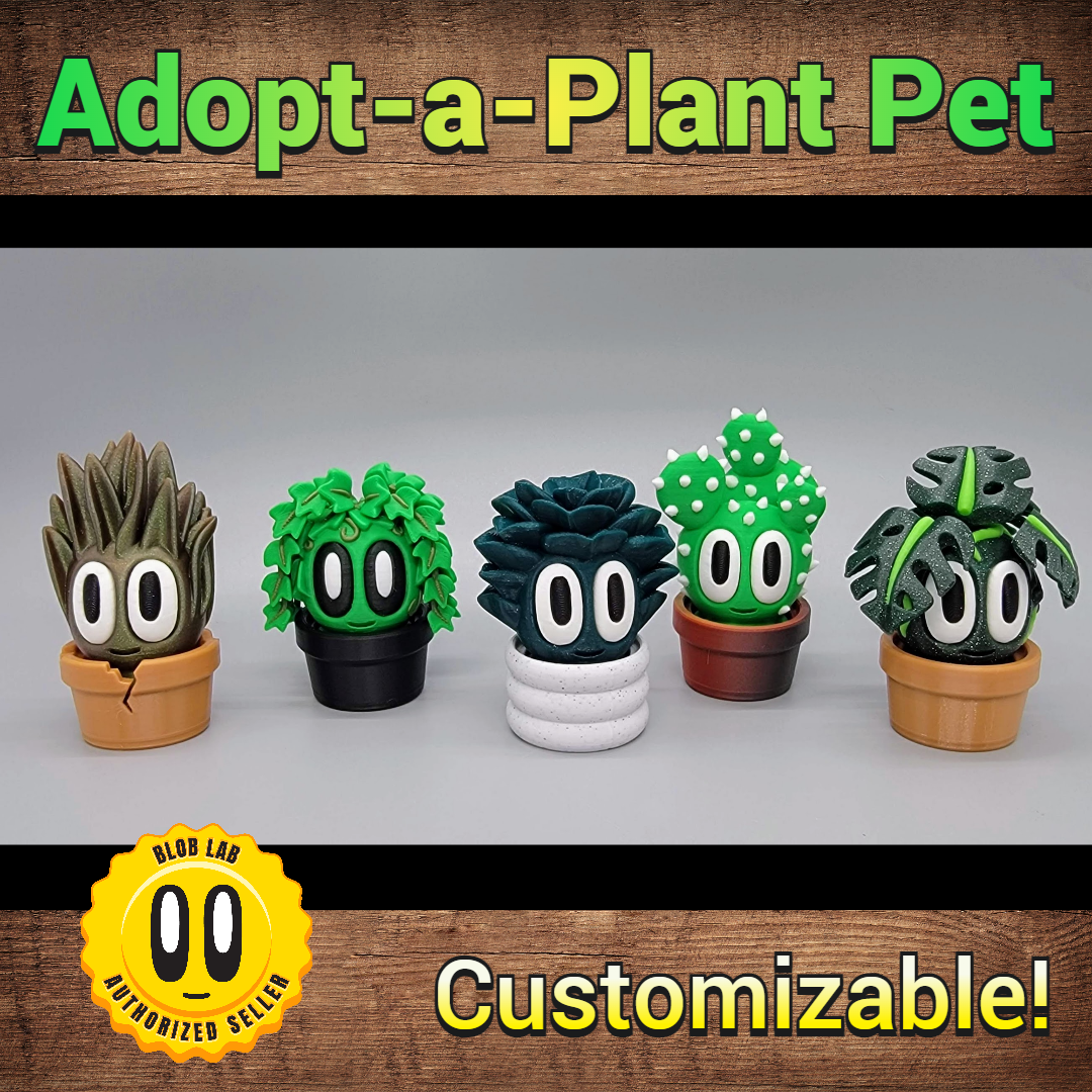 Adopt a Plant Pet with Pot | Custom Colors Available