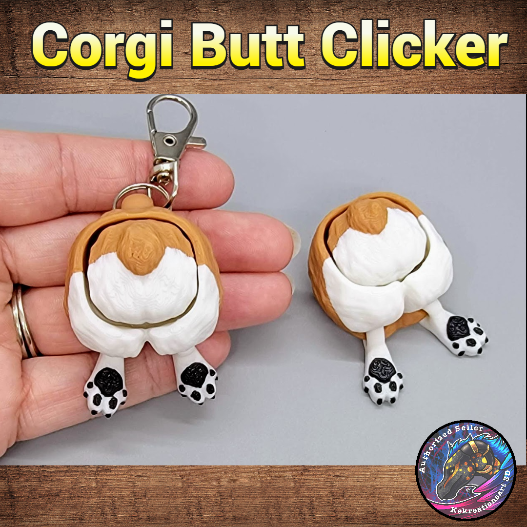 Clickers para trasero de Corgi | Juguete o llavero
