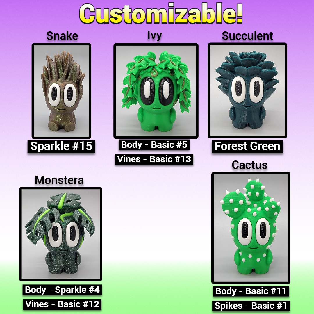 Adopt a Plant Pet with Pot | Custom Colors Available