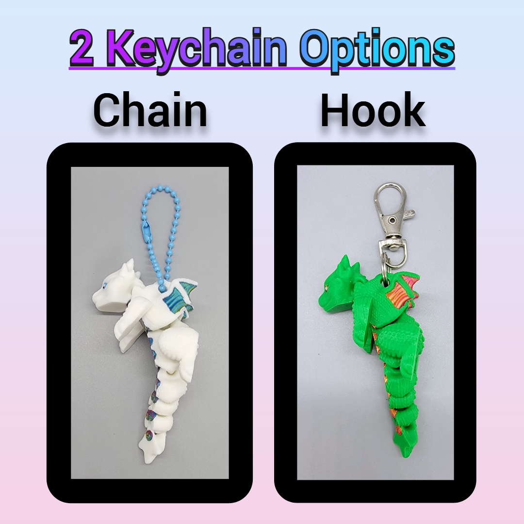 Scruffed Baby Dragon Keychain